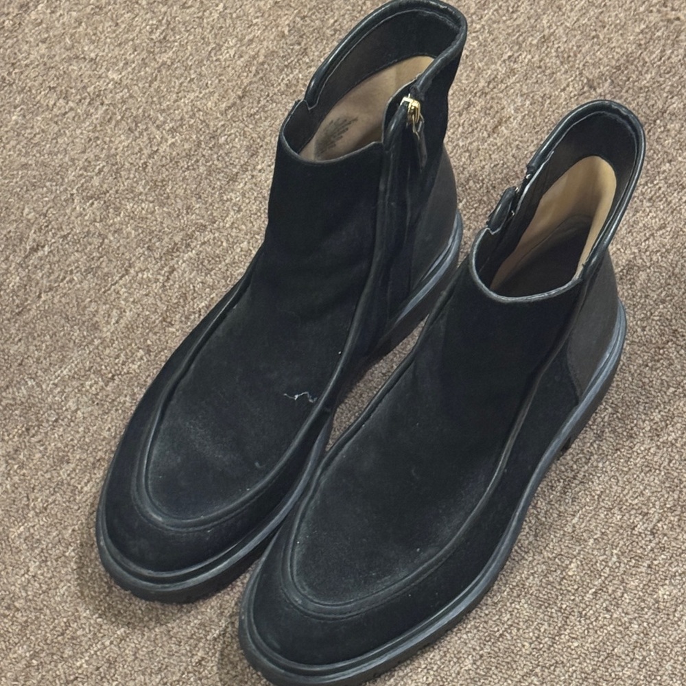 Lauren Ralph Lauren Black Suede Heeled Boots